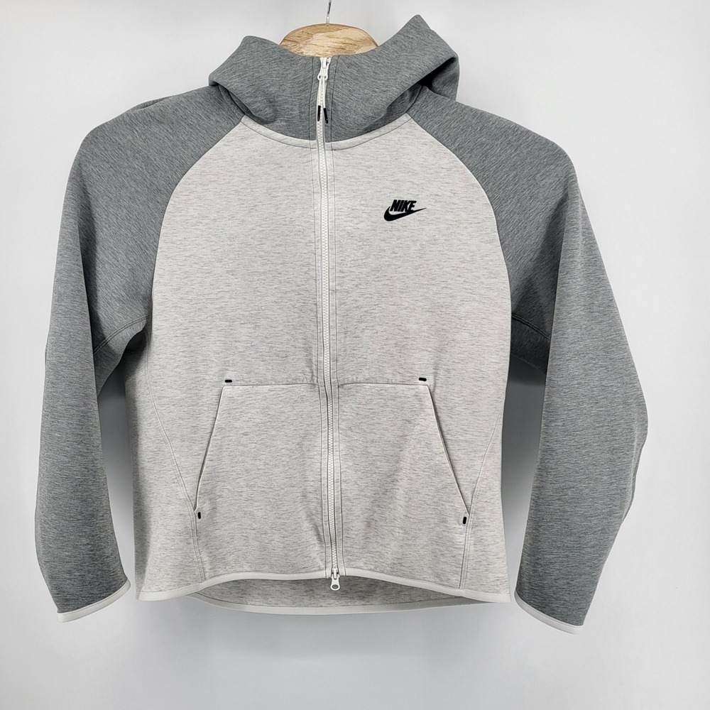 Nike Tech Fleece Full Zip‎ Hoodie Women's Large Gray Athletic Jacket Athleisure
